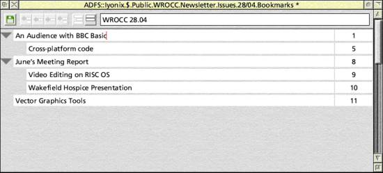 [Bookmark Editor Screenshot]